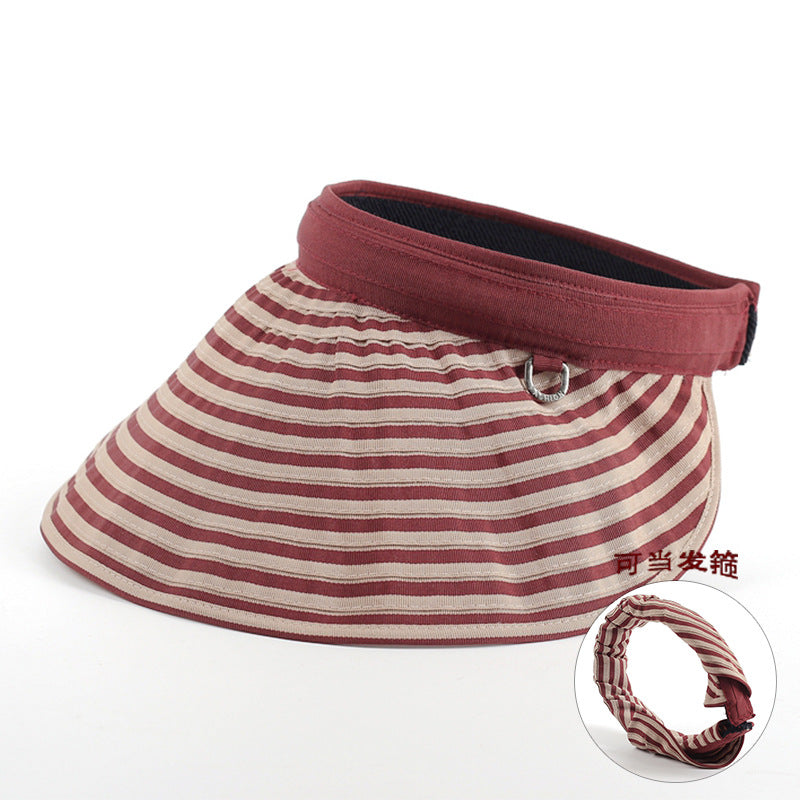 Wholesale  Outdoor Travel Classic Plaid All-match Hair Clip Hat Bucket Hat