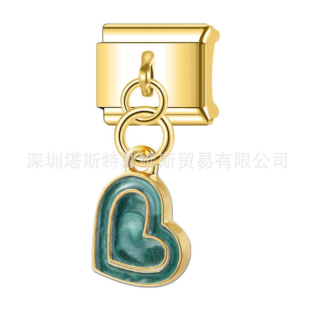 Wholesale Heart-Shaped 9mm Alloy Electroplated Pendant – DIY Bracelet Charm,  Boutique Resale Jewelry Accessory