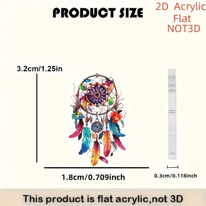 Wholesale  Bohemian Dream Catcher Pattern Flat Acrylic Earrings