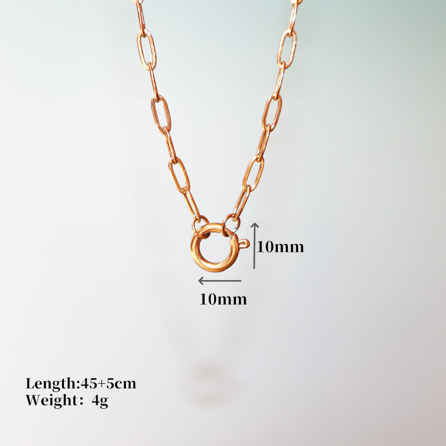 Wholesale Candy DIY Accessories Slidable Twelve Birthstone 18K Gold Necklaces