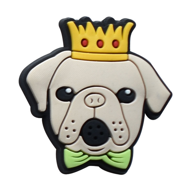 Wholesale  Random 100pcs Cute dog PVC Soft Rubber Shoe Buckle Decoration