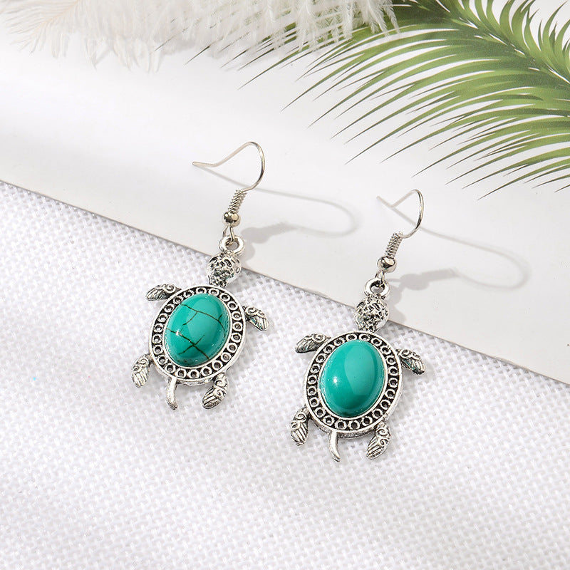 Wholesale Vintage Turquoise Turtle Necklace Bracelet Earring Set ACC-NE-HanQian001