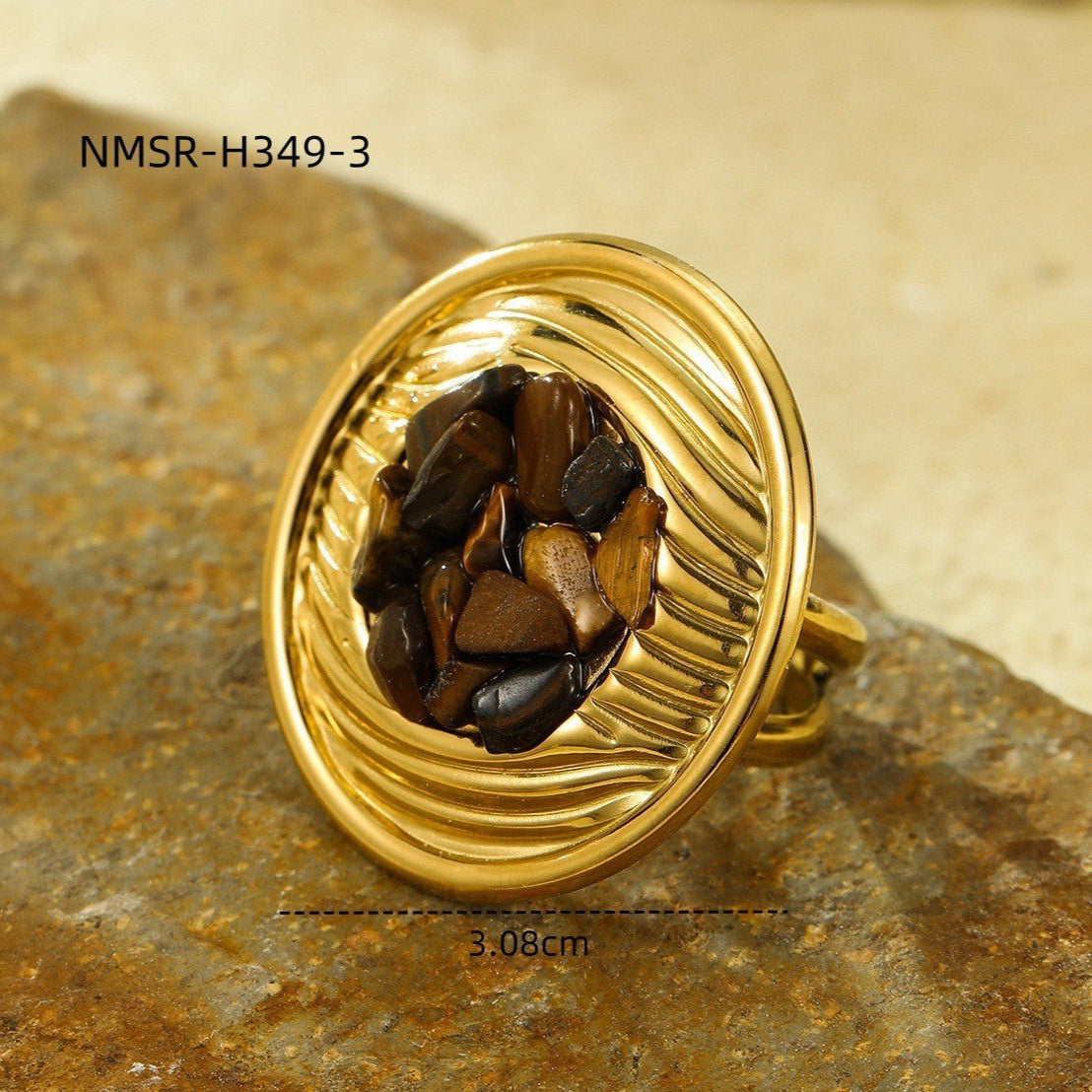 Wholesale Retro Eye of Horus Accessories Light Luxury Open  Stainless Steel Ring