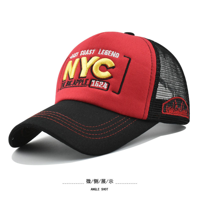 Wholesale NYC embroidery baseball cap men's 3D three-dimensional embroidery net cap