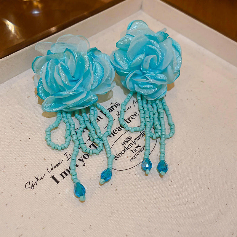 Wholesale Yellow Flower Earrings Exaggerated Stud Earrings Statemente Earrings Ear Studs ACC-ES-Huih001