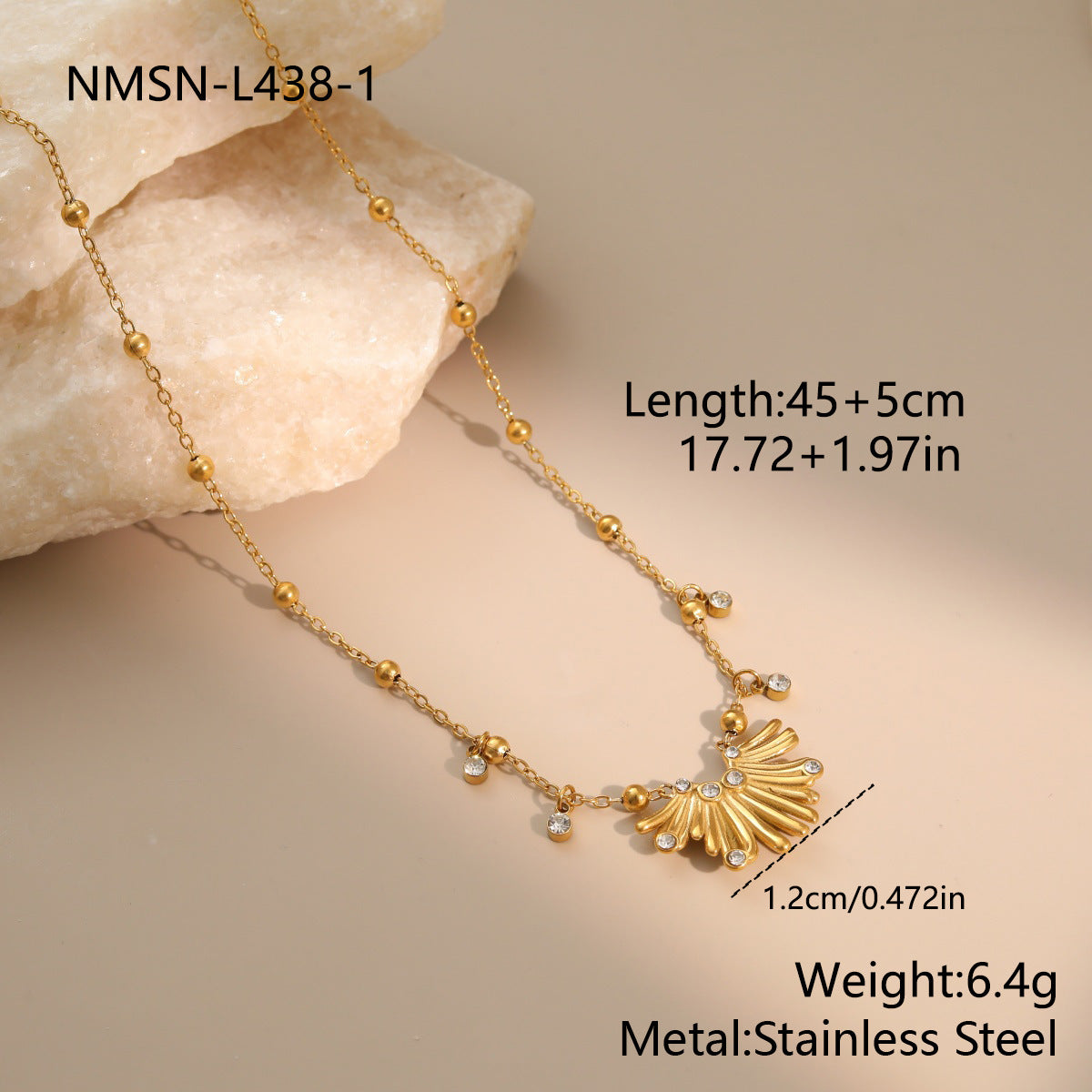 Wholesale Stainless Steel Luxury Sweet and Cool Star Moon Heart Multi-Layer Necklace