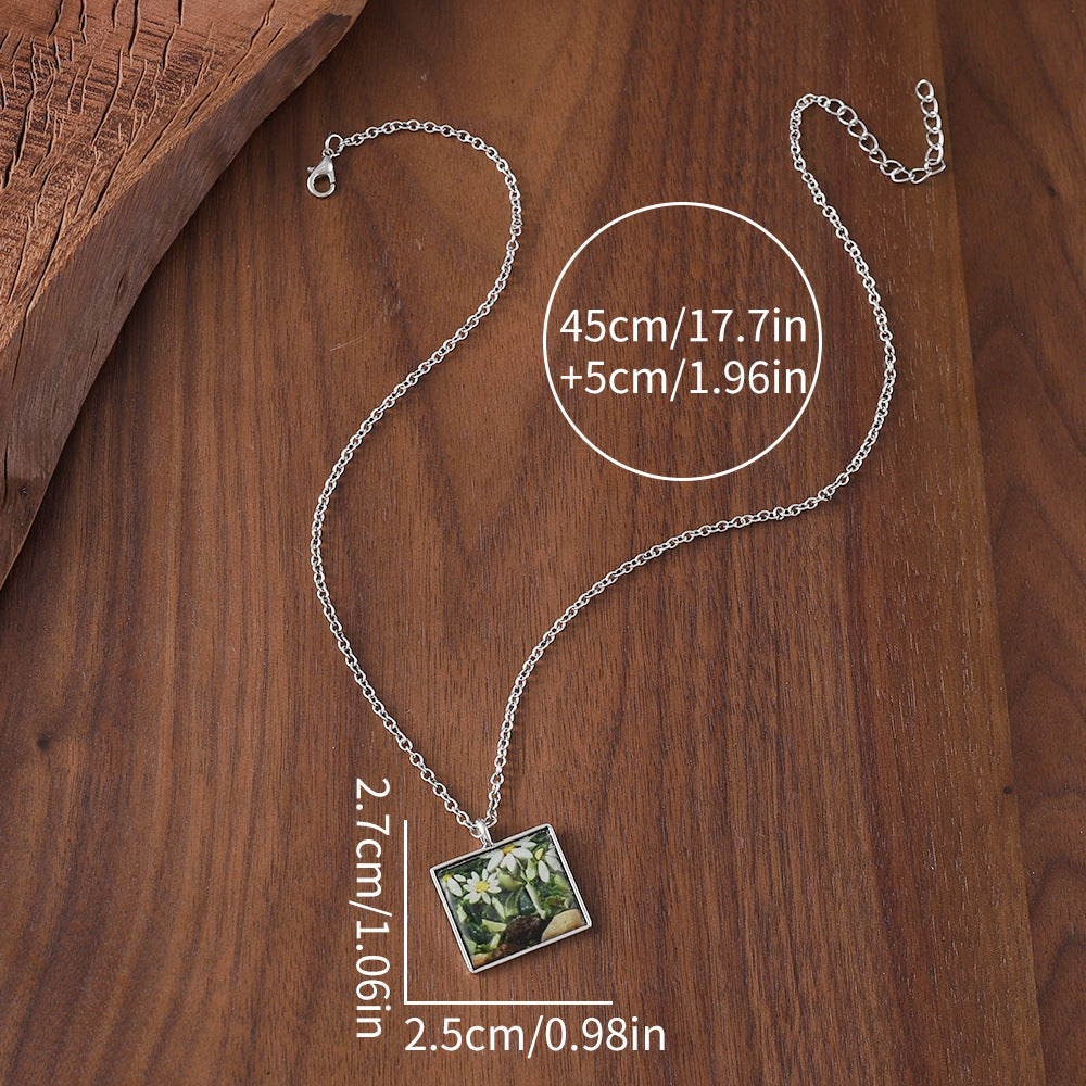 Wholesale Bohemian Fresh Flower Pendant Necklace