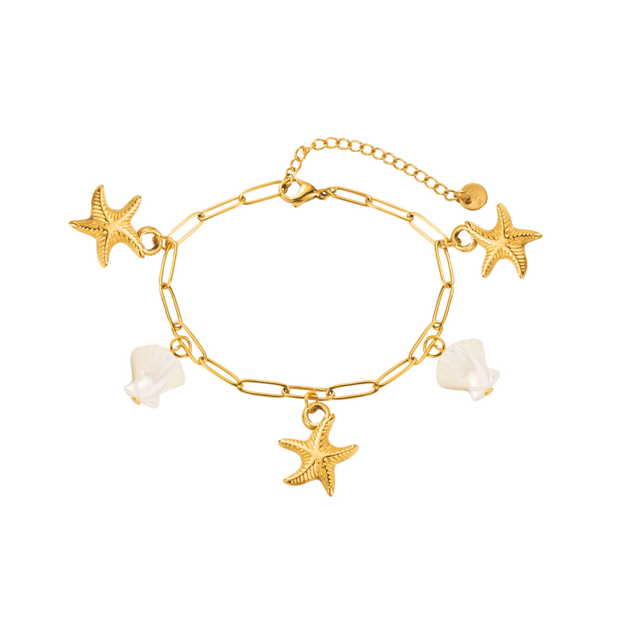Wholesale Stainless Steel Starfish Shell Bracelet