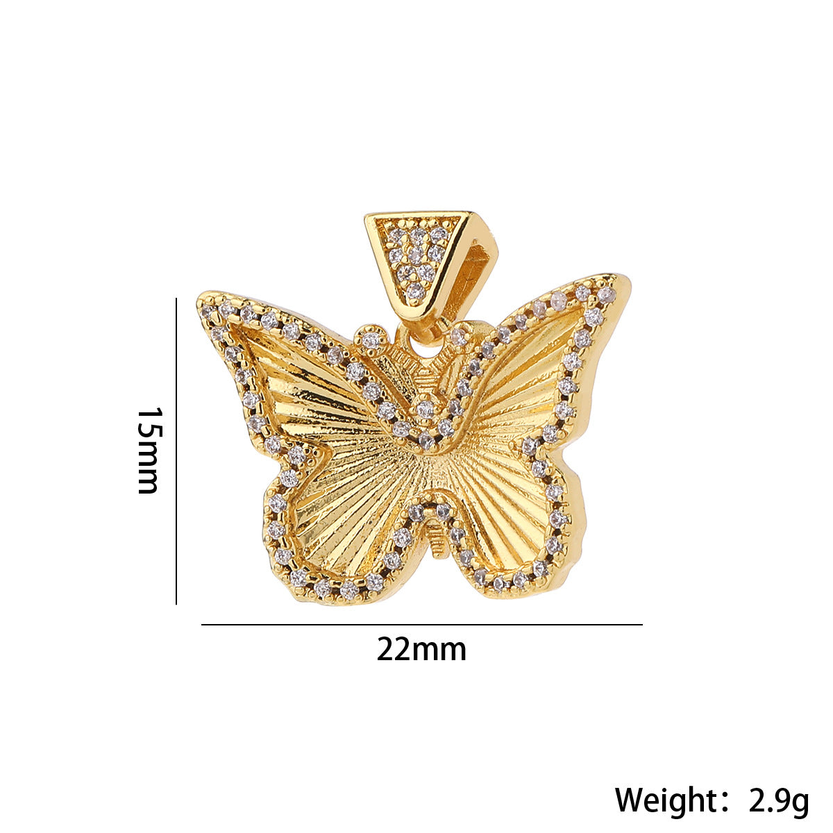 Wholesale Vintage Cross Pendant Gold Plated Brass Zircon DIY Necklace Fashion Accessory