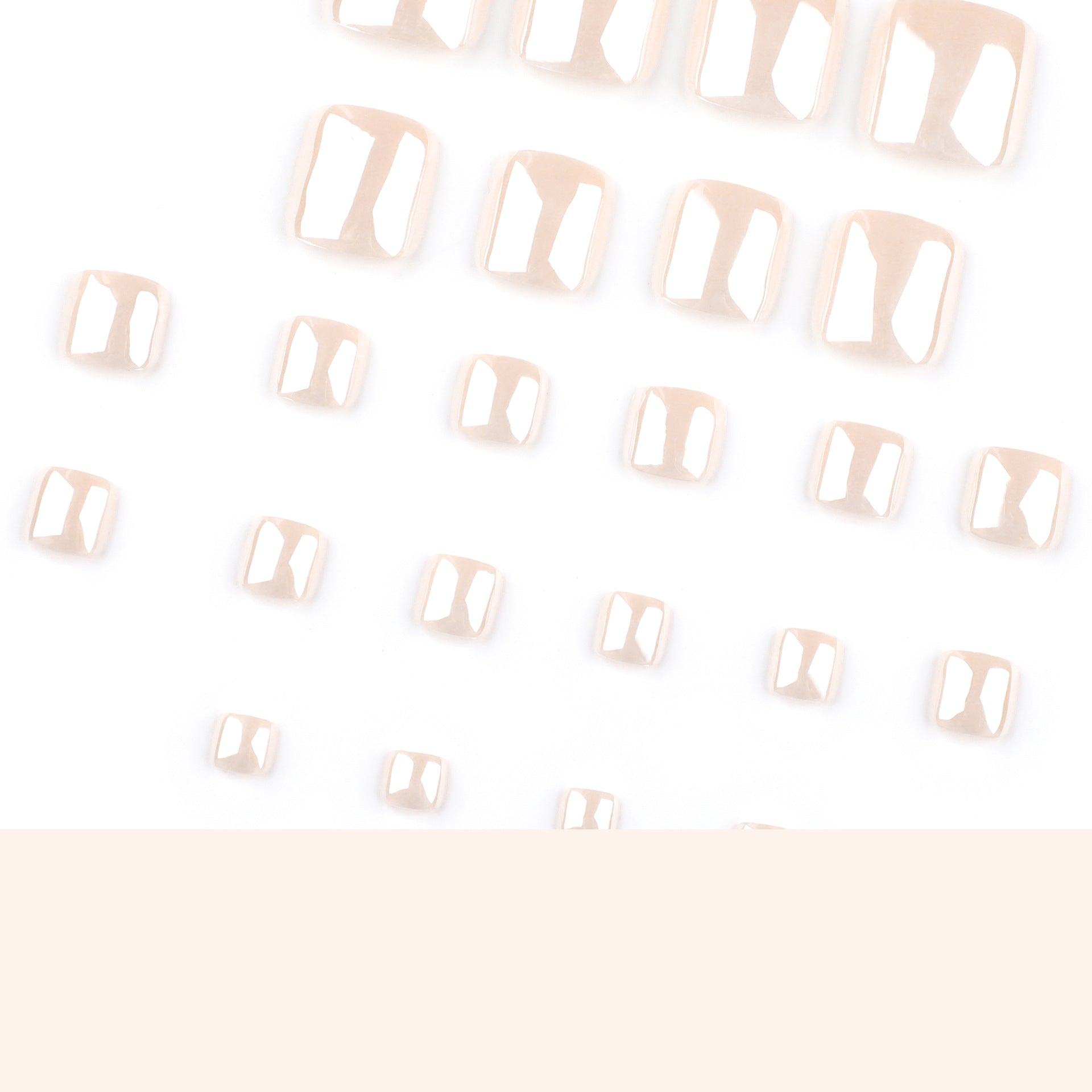 Wholesale 24 Pieces/box Nude Pearlescent Nails Kits Nail Stickers