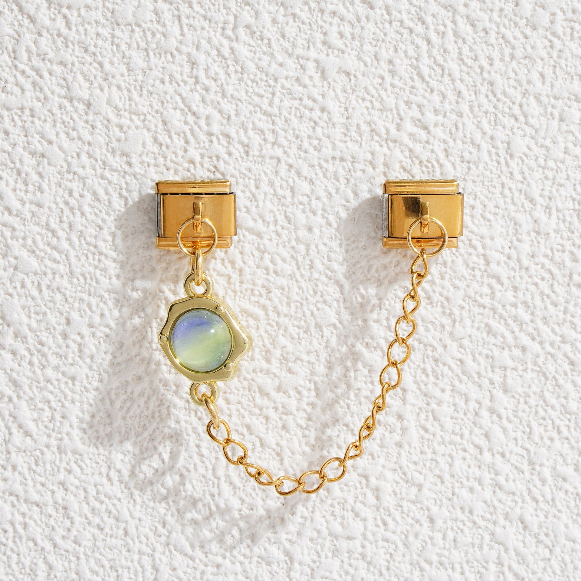 Wholesale 5pcs Italian Charm Bracelet 9mm DIY Splicing Evil Eye Pendant Stainless Steel Composable Bracelet