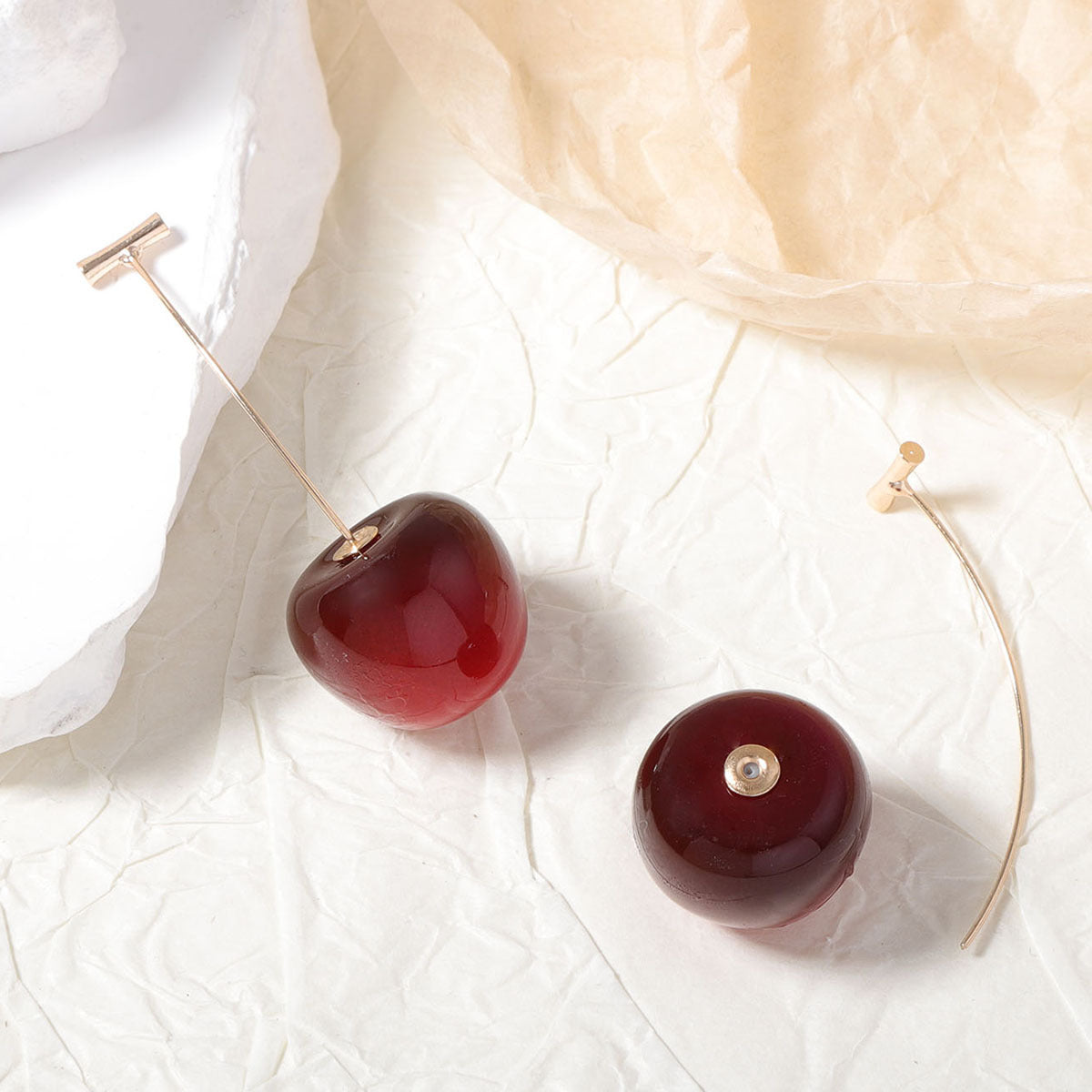 Wholesale Cute Fruit Cherry  Earrings