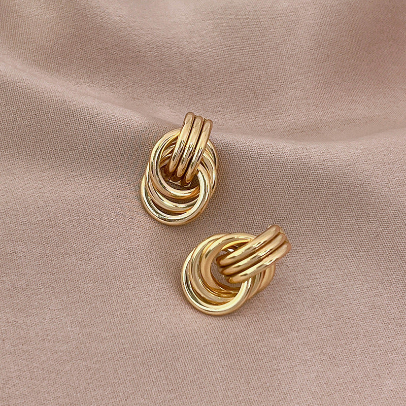 Wholesale Geometric Twist Alloy Earrings ACC-ES-XiaoCheng003