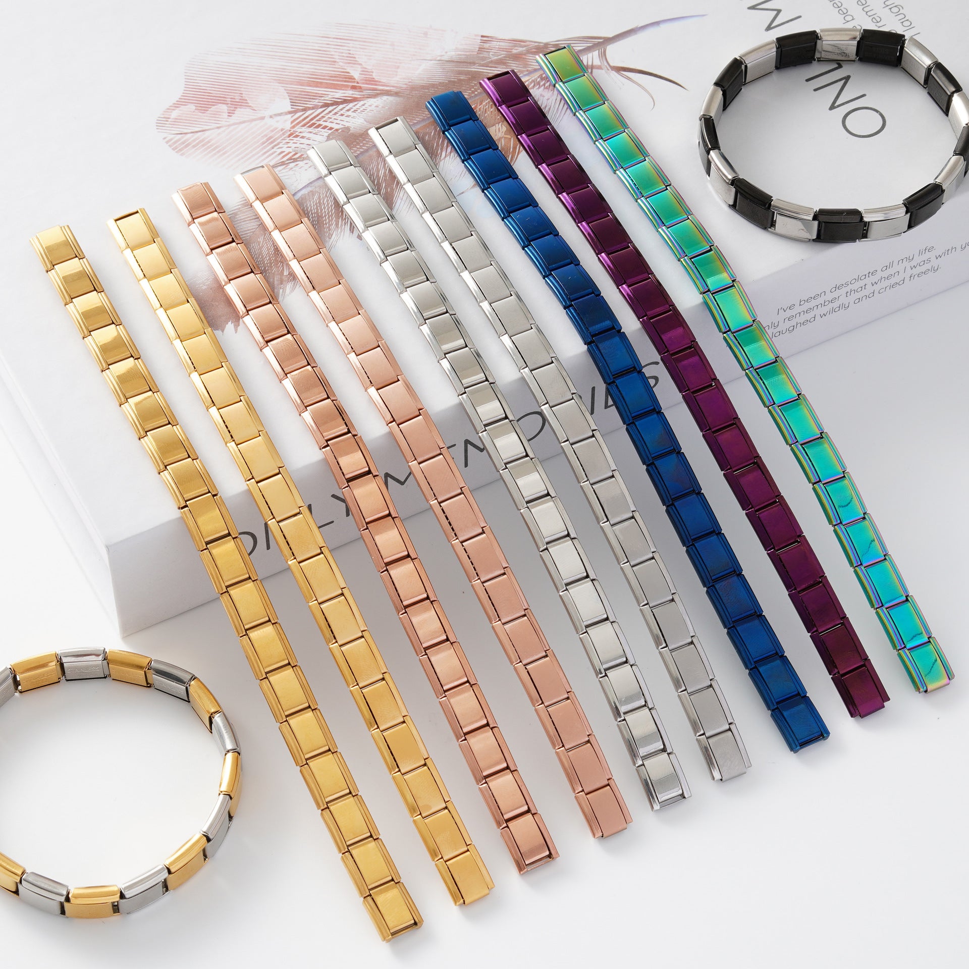 Wholesale Italian Charm Bracelet 9mm DIY Splicing Cute Creative Stainless Steel Composable Bracelet