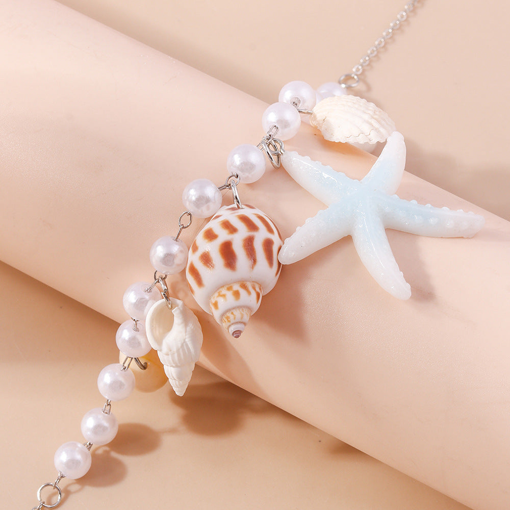 Wholesale Pearl Conch Starfish Necklaces Choker Necklaces ACC-NE-YueSen003
