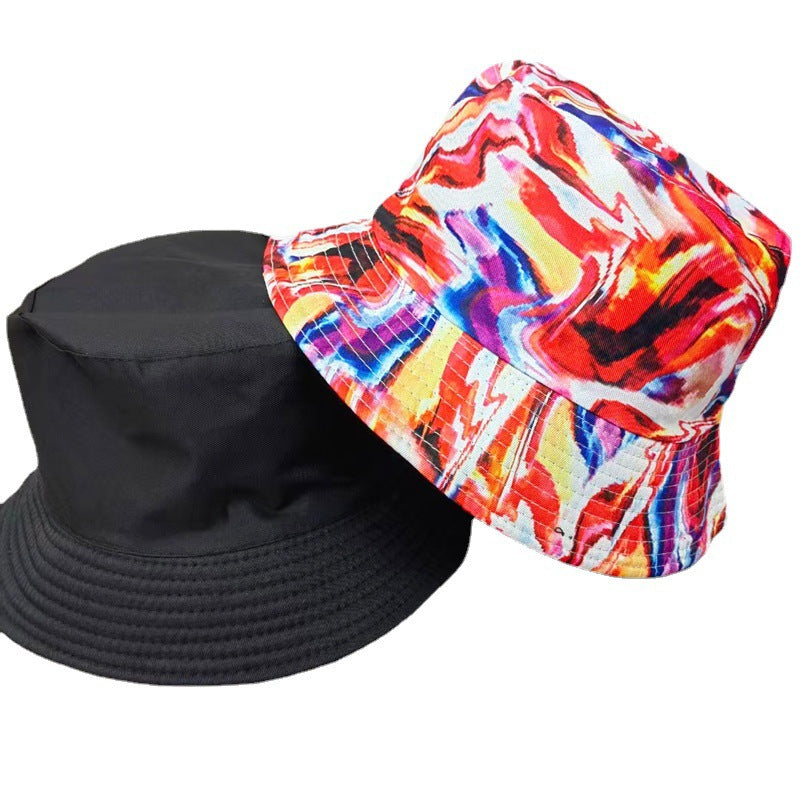 Wholesale Double-sided fisherman hat color printing basin hat   bucket hat