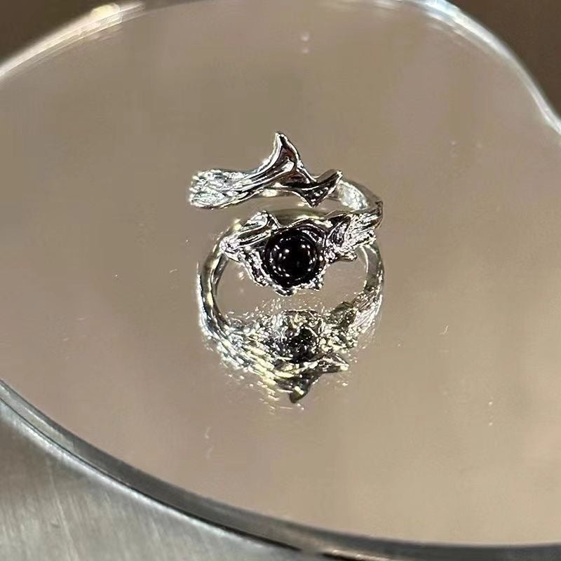 Wholesale Zinc Alloy Electroplated Dark Retro Style Adjustable Ring,  Unisex Couple Fashion Jewelry Accessory