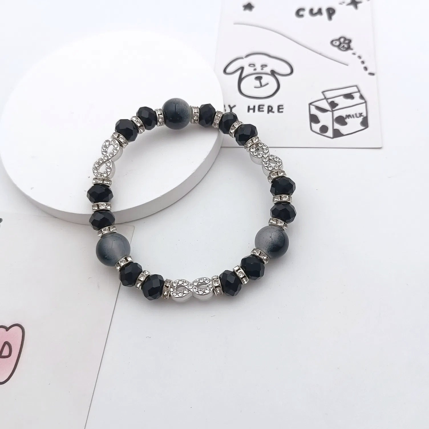 Wholesale glass diamond beaded bracelet