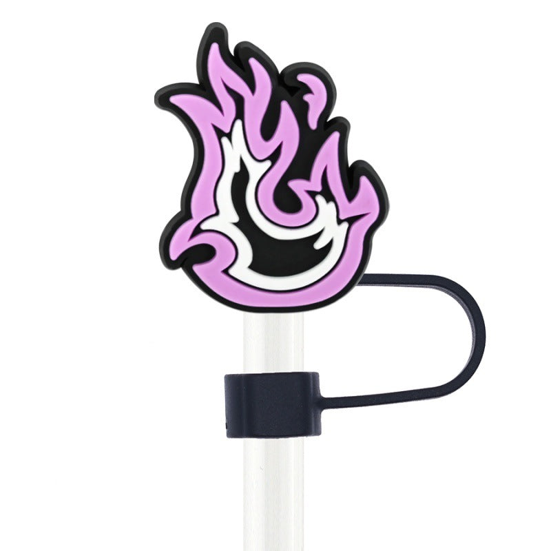 Wholesale Random 100pcs Creative    10mm PVC Soft Straw Tube Cap