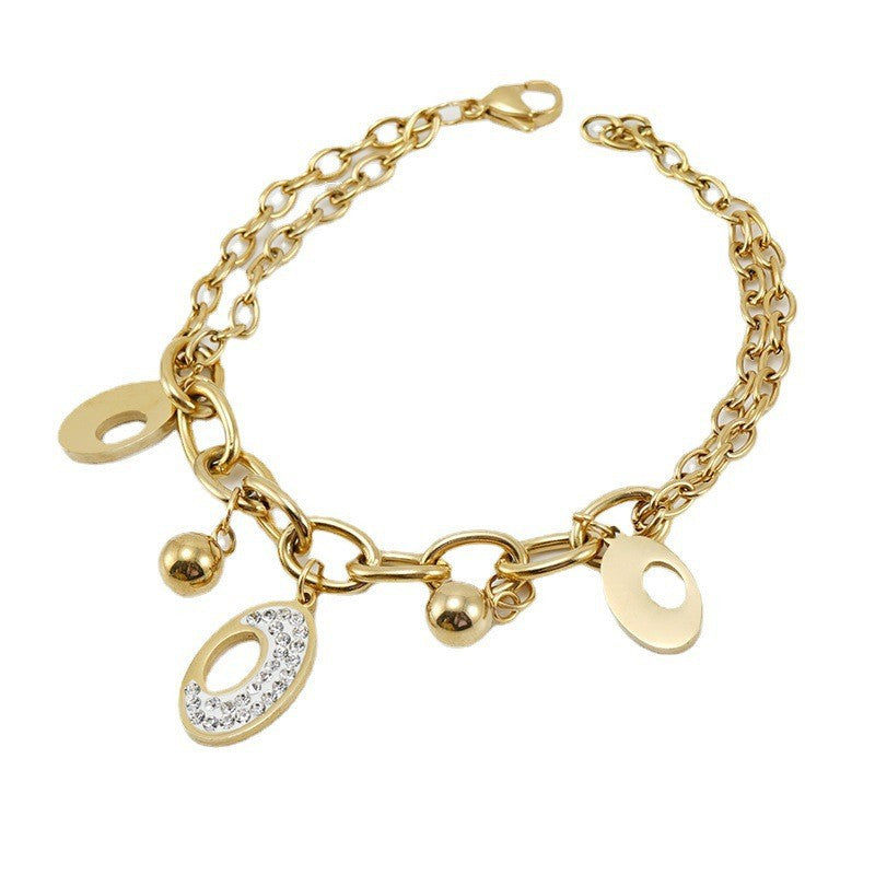 Wholesale Stainless steel zircon bracelet