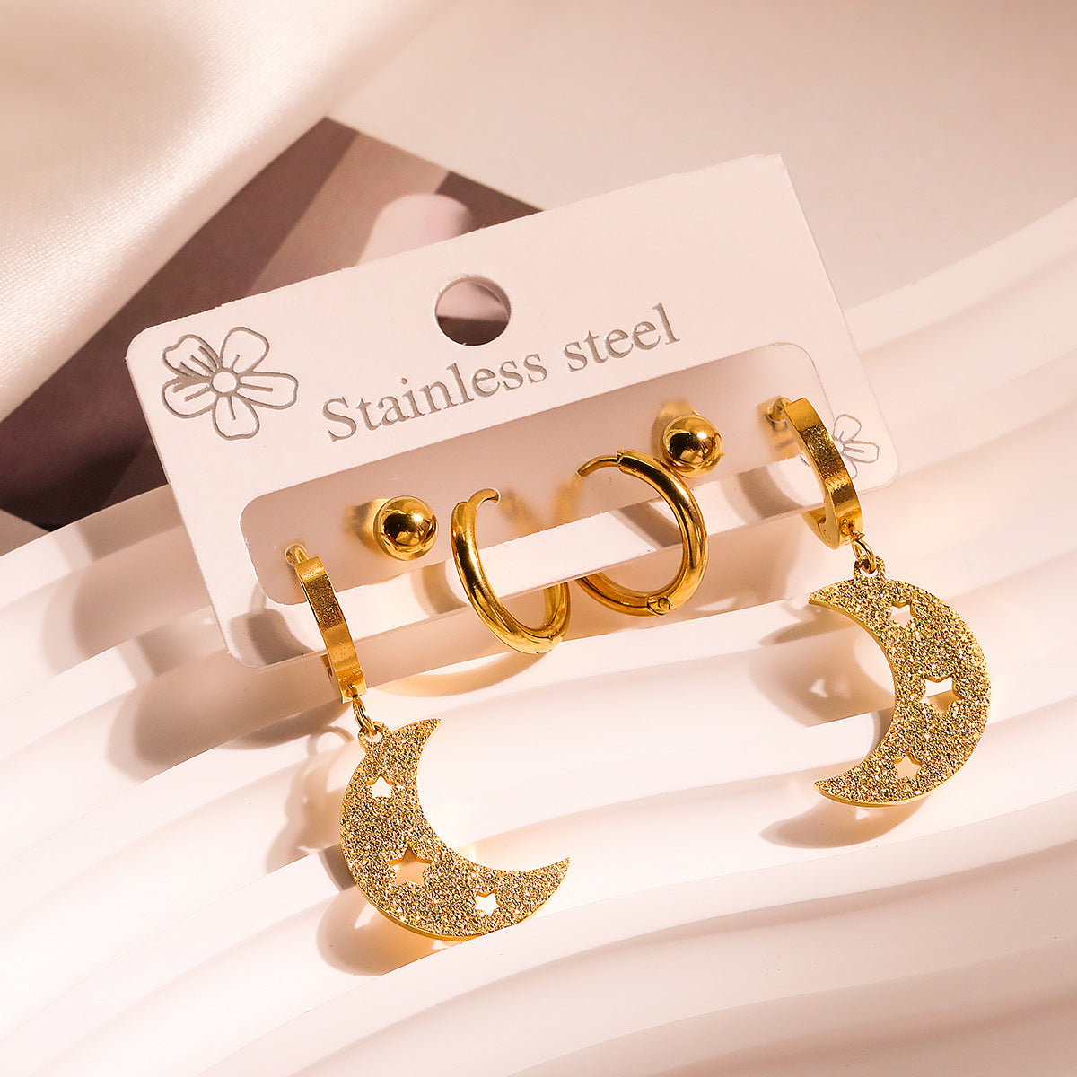 Wholesale Titanium Steel Combination Earrings ACC-ES-AG008