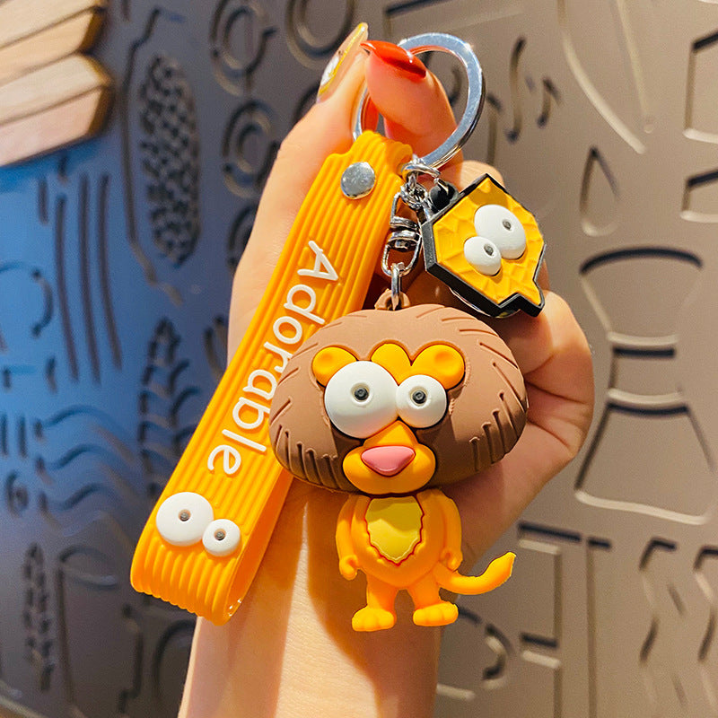 Wholesale Cartoon Silicone Animal Giraffe Cute Keychain Creative Keychain ACC-KC-Gongz007