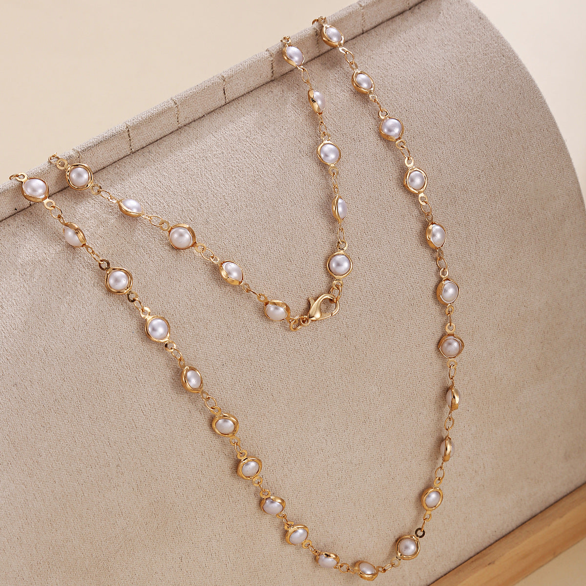 Wholesale Modern Women S Y Shaped Tassel Necklace With Imitation Pearls Gold Tone Fashion Jewelry Accessory For Gifting
