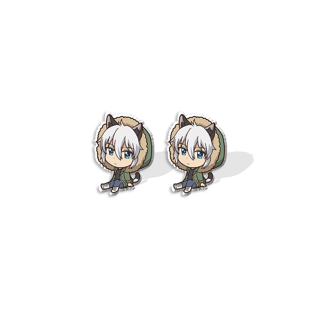 Wholesale Anime Cartoon Character Heat Shrink Acrylic Earrings ACCVIP-ES-XiangLian007