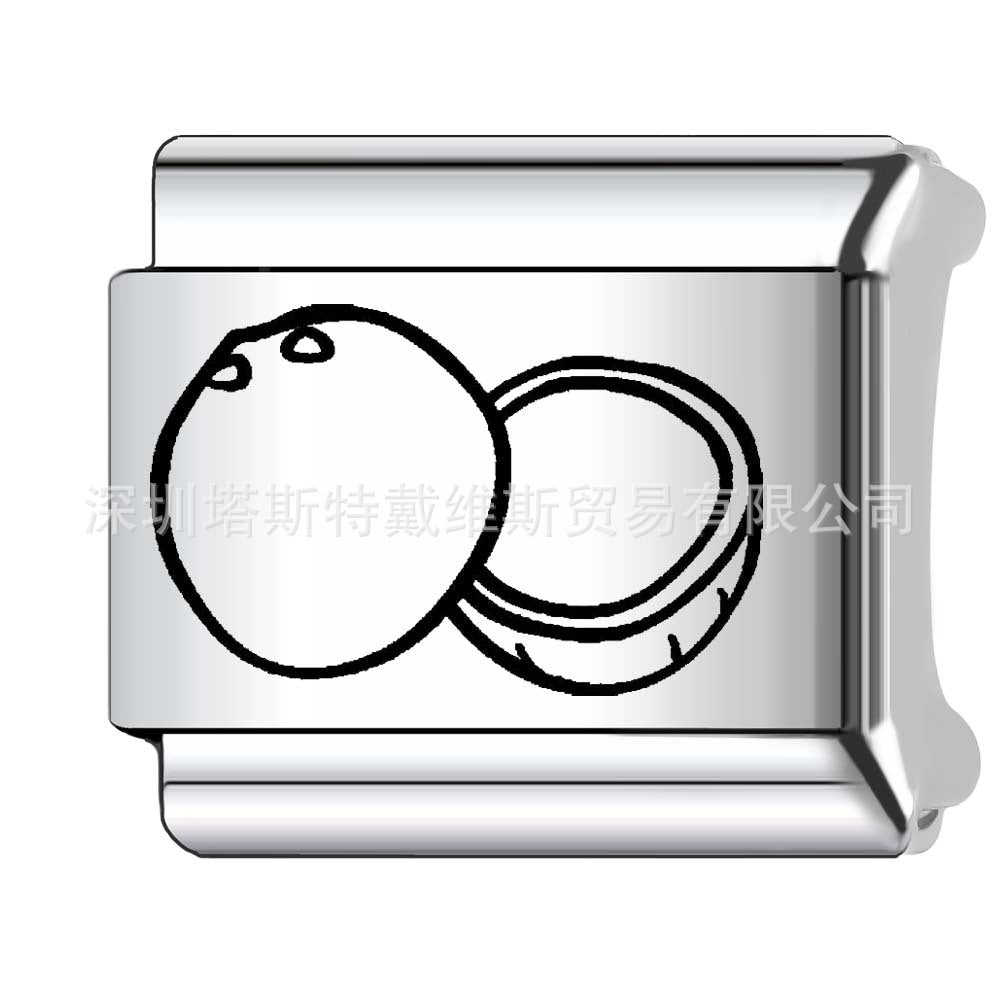 Wholesale 9mm Italian Charm Starter Bracelets DIY square Single Section Creative Stainless Steel Composable Bracelet