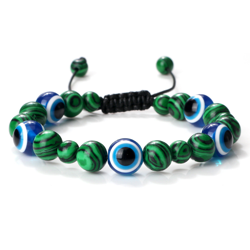 Wholesale Round Bead Devil Eye Braided Bracelet ACC-BT-Xinh004
