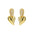 Wholesale  18K gold brass love pendant earrings