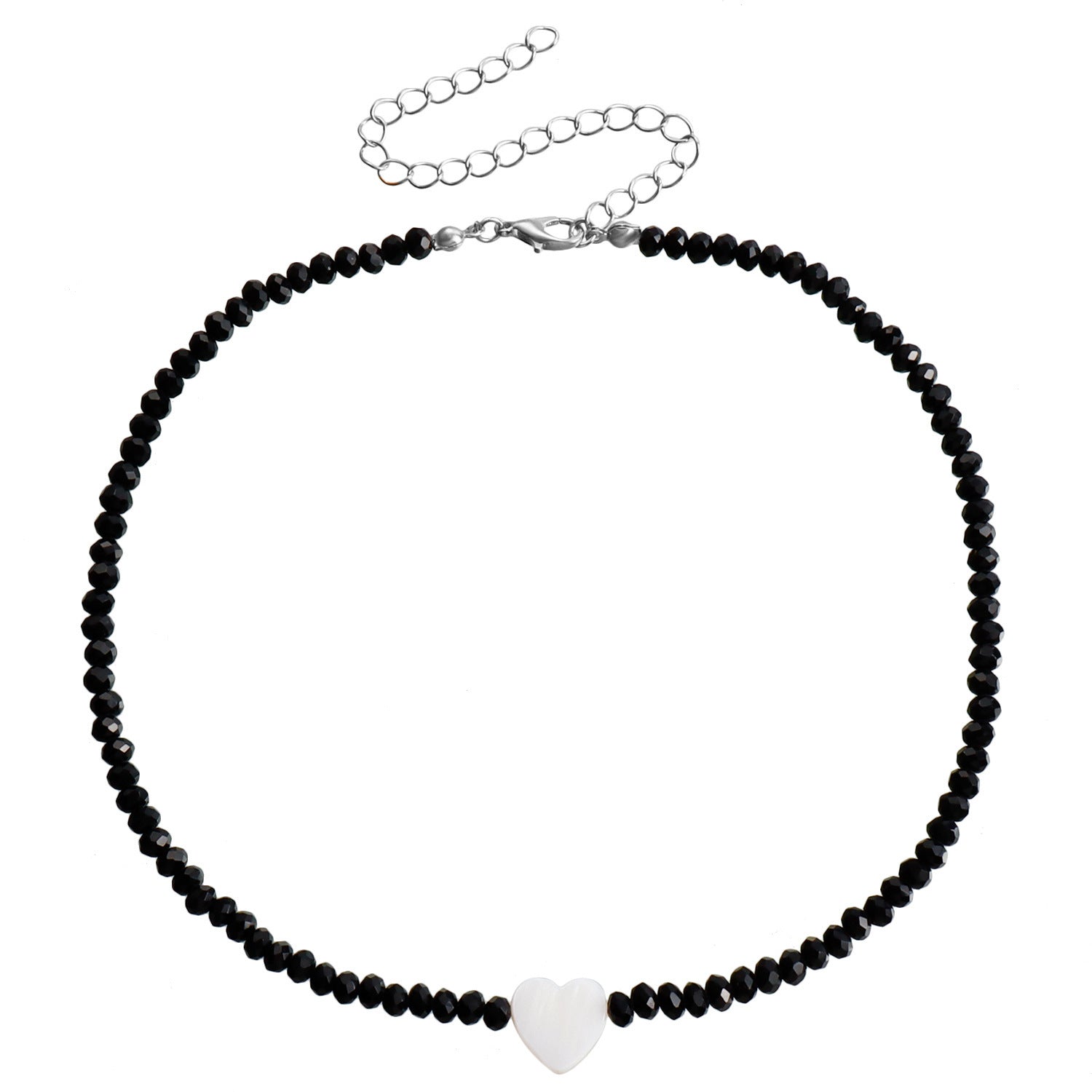 Wholesale White Water Pattern Mother-of-pearl Black Tip Necklace Choker Necklace ACC-NE-Miaosi004