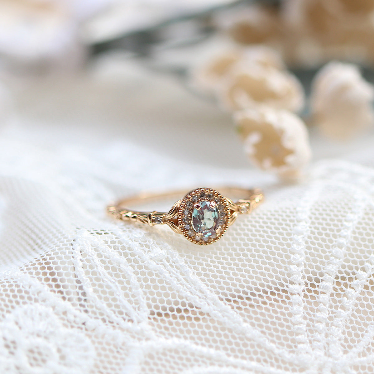 Wholesale Vintage Alexander Style Color Changing Gemstone Ring,  Adjustable Copper Band for Everyday Wear or Gift