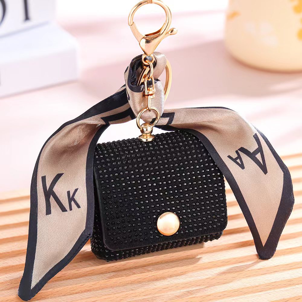 Wholesale Diamond Mini Bag Coin Purse Keychain ACC-KC-Aofei001