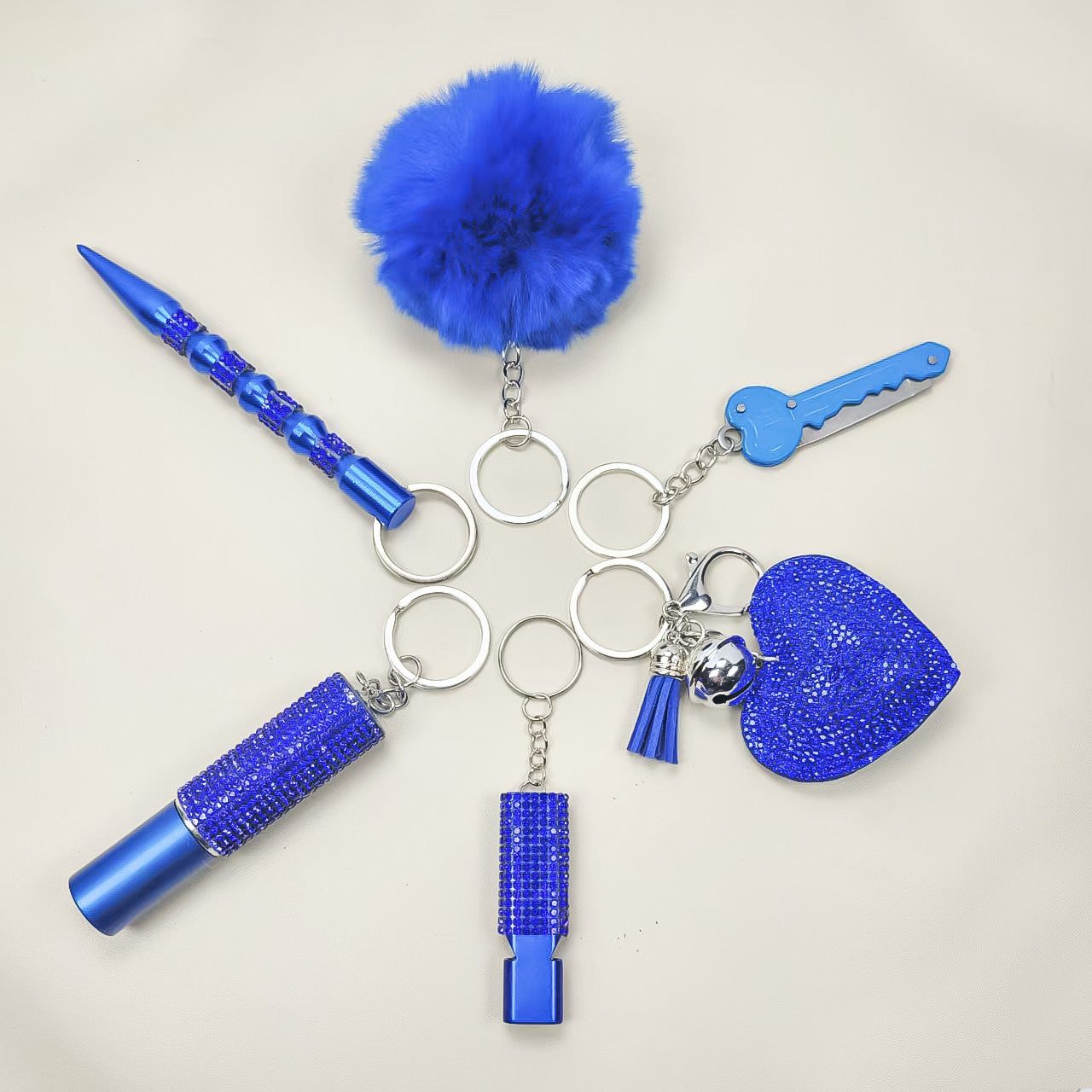 Wholesale Heart-shaped diamond-studded perfume bottle keychain combination accessories