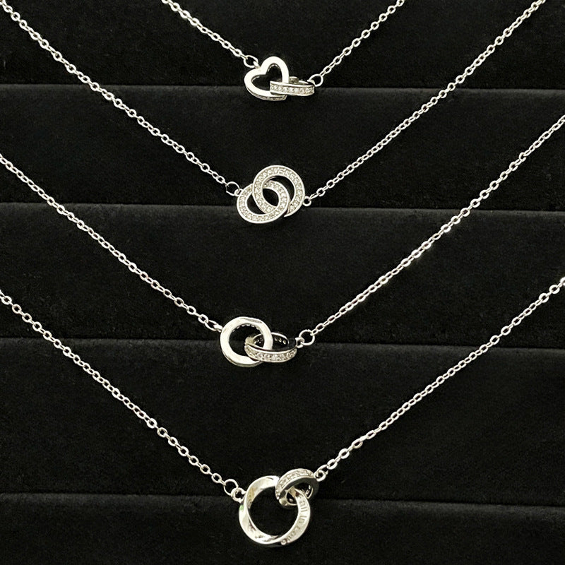 Wholesale Geometric Hollow Love Necklace