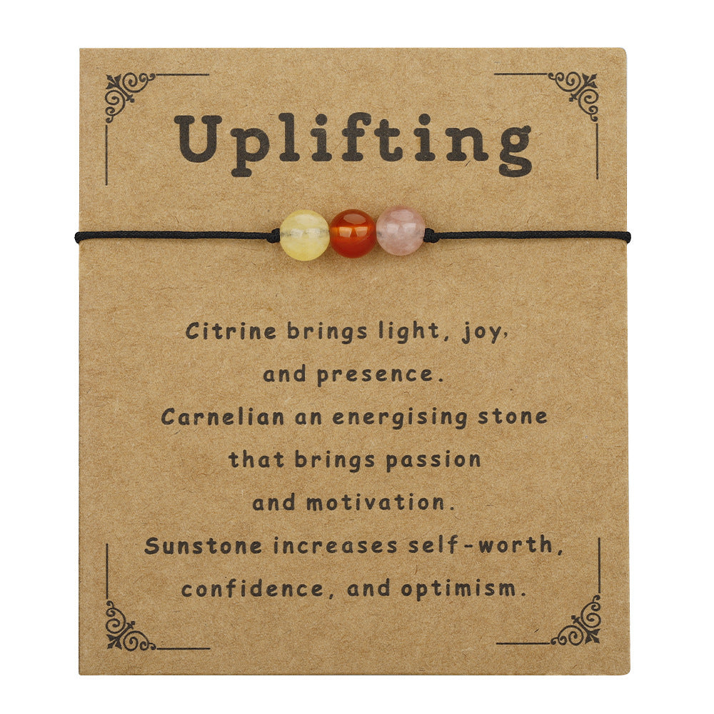 Wholesale  Beaded Stone Bracelet  Tiger Eye Amethyst Combination Crystal Hand Rope