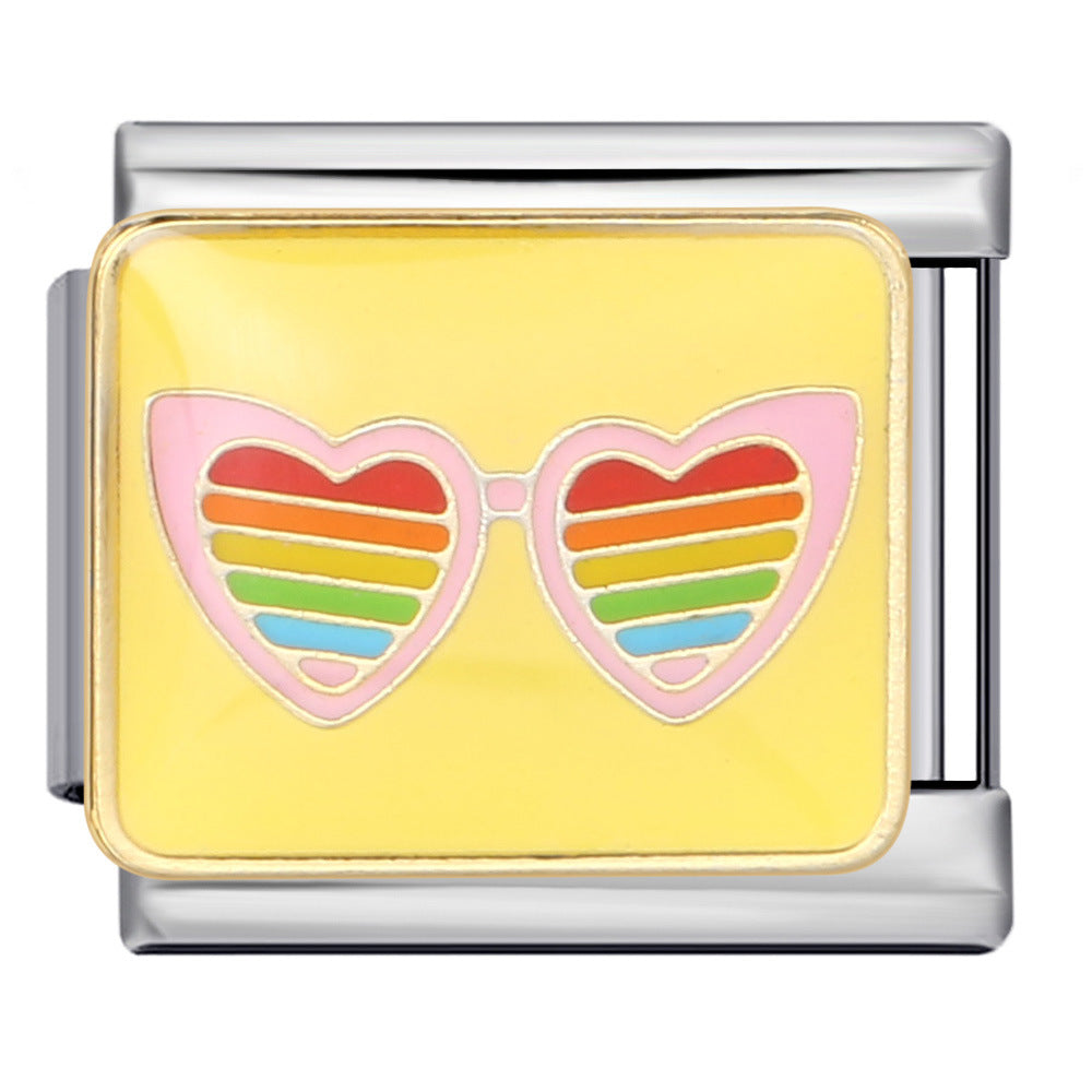 Wholesale Italian Charm Bracelet 9mm DIY Splicing Removable Birthday Party Stainless Steel Composable Bracelet