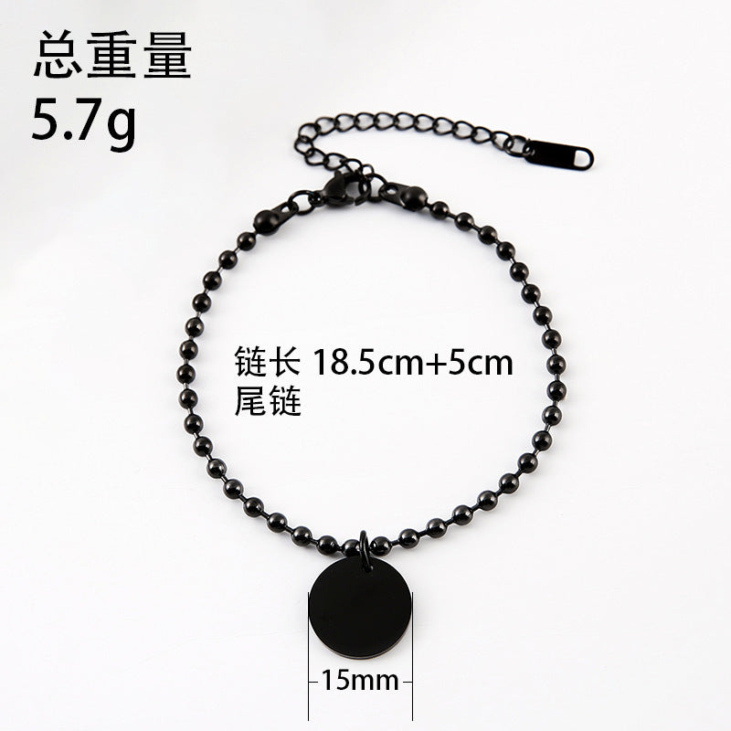 Wholesale Stainless Steel Adjustable Bead Bracelet - Minimalist Style,  Fashion Accessory for Resale