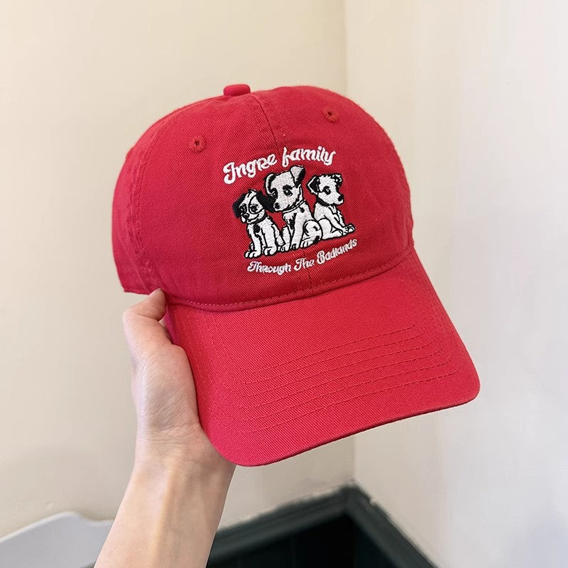 Wholesale Cute Cartoon Red Dalmatians American Vintage Baseball Cap