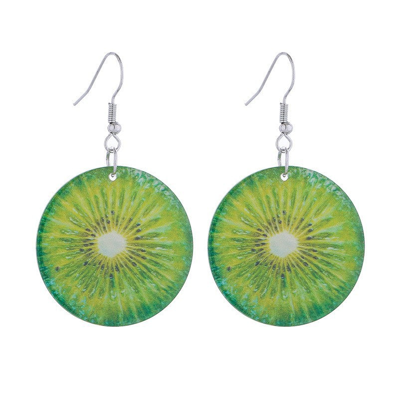 Wholesale Summer Fruit Acrylic Double-Sided Earrings