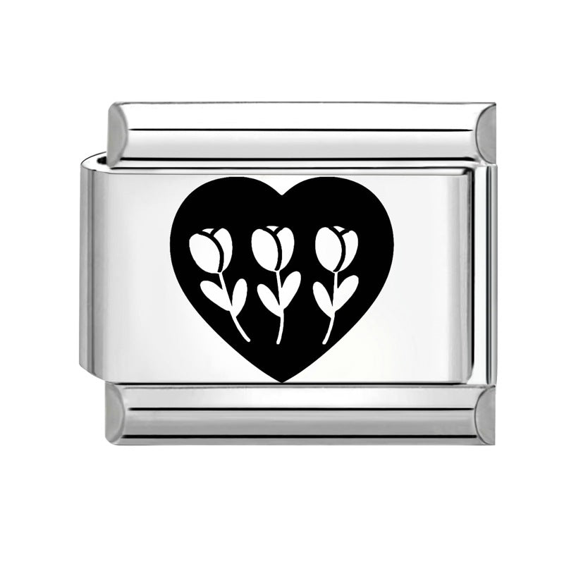 Wholesale Italian Charm Bracelet 9mm DIY Splicing Cute Creative Stainless Steel Composable Bracelet