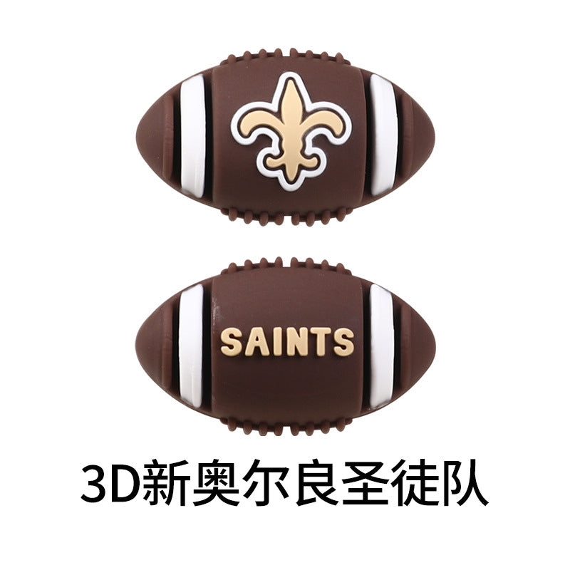 Wholesale 20pcs Rugby Team 3D Focal Beads DIY Bead Accessories ACC-BDS-RongFa042