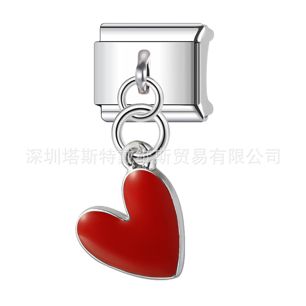 Wholesale Heart-Shaped 9mm Alloy Electroplated Pendant – DIY Bracelet Charm,  Boutique Resale Jewelry Accessory
