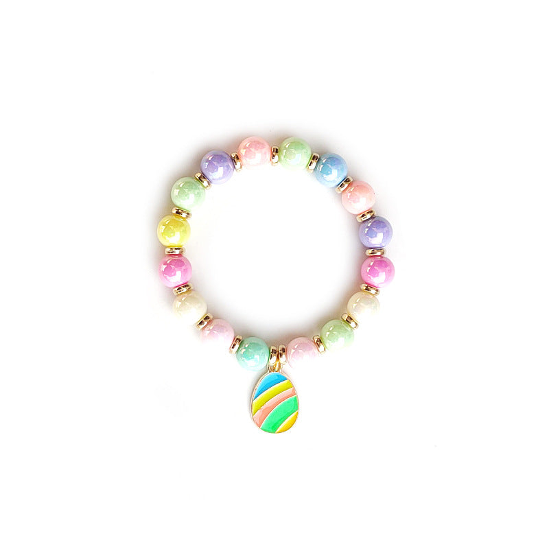 Wholesale  Easter egg bracelet acrylic beaded accessories