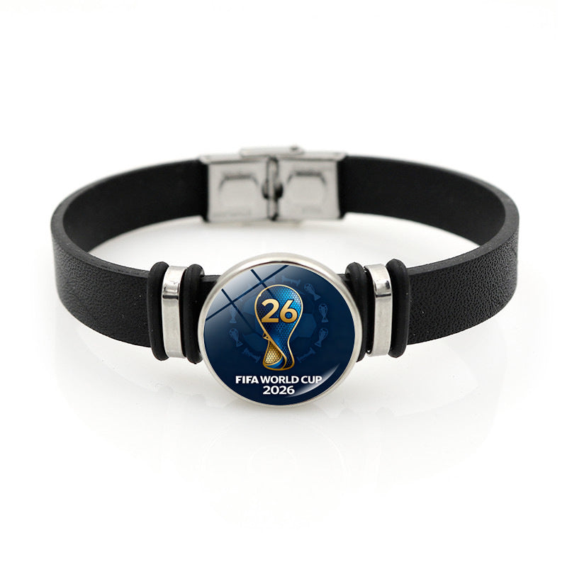 Wholesale  World Cup Leather Bracelet