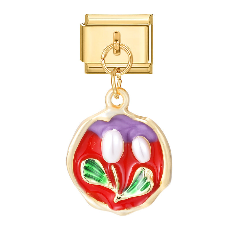 Wholesale Italian Charm Bracelet 9mm DIY Splicing Creative Pattern Pendant Stainless Steel Composable Bracelet