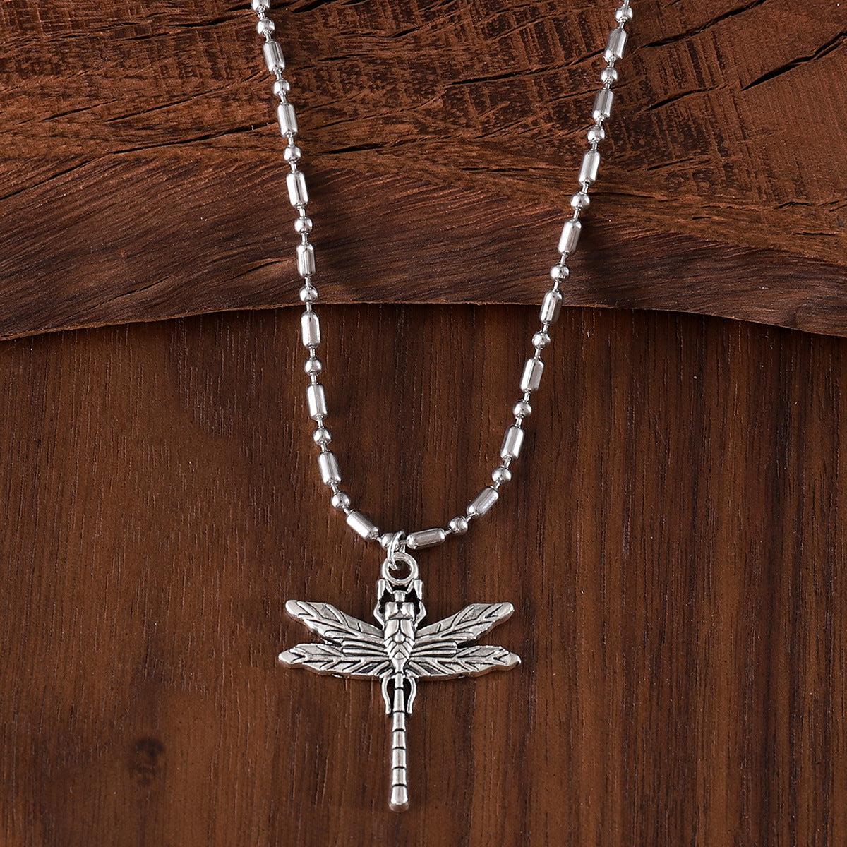 Wholesale Zinc Alloy Electroplated Dragonfly Necklace Retro Punk Style Fashion Accessory