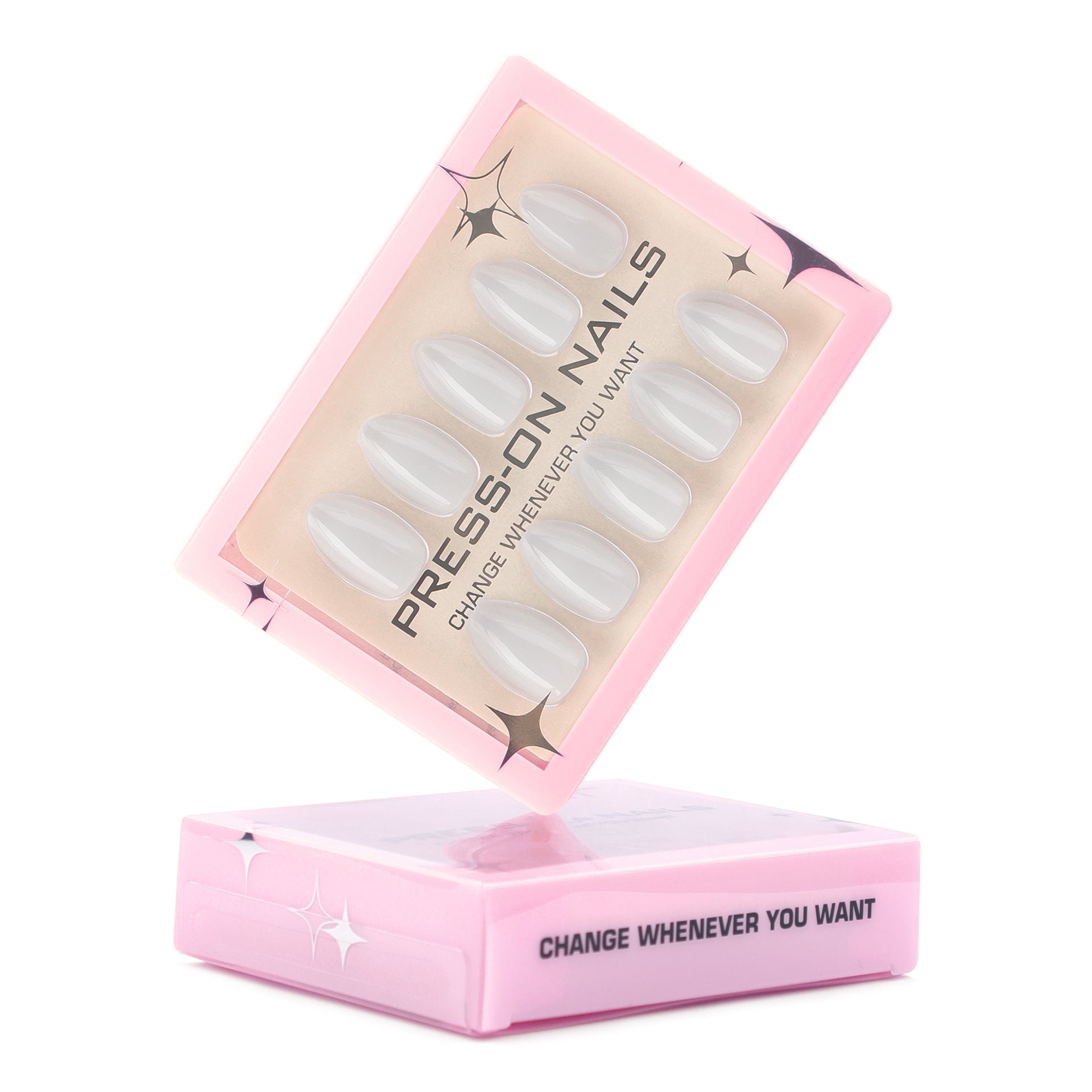 Wholesale 30 Pieces/box Light Grey Solid Color Nails Kits Nail Stickers