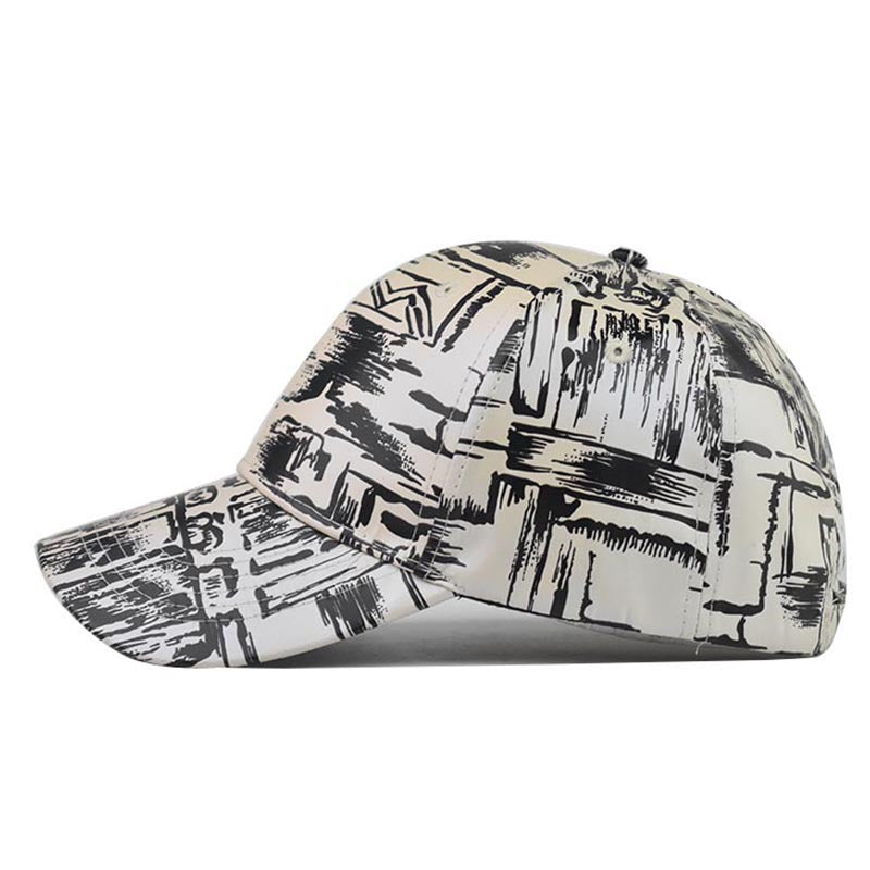 Wholesale Tie Dye Baseball Cap Chinese Style Graffiti Print Adjustable Summer Sun Hat For Men Women